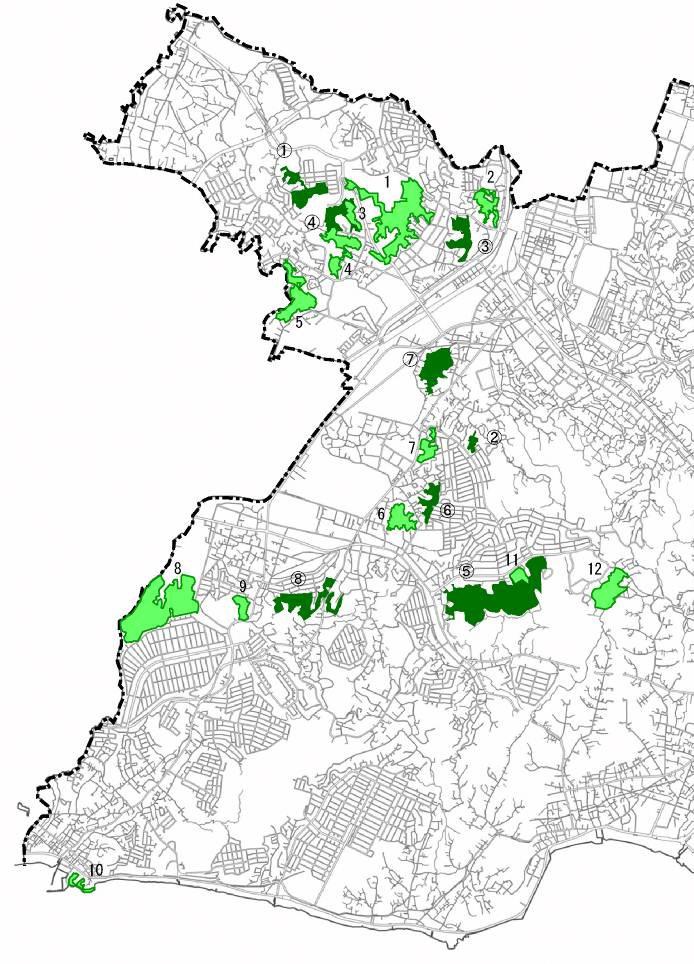 特別緑地保全地区指定図