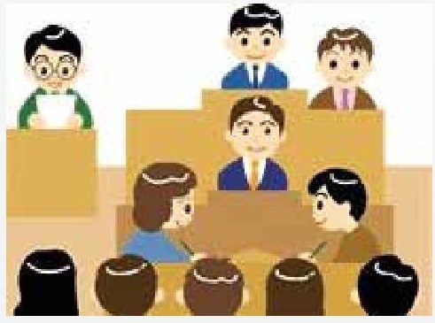 市長と市議会イラスト