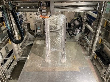 3Dプリンタによるボックス作成の様子